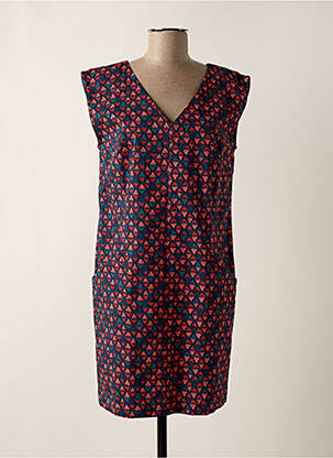 Robe courte manches courtes manches courtes bleu LA FIANCÉE femme