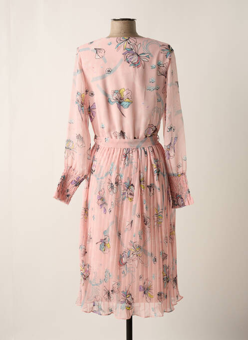 Robe mi-longue rose LA FIANCEE D'ARTHUR pour femme