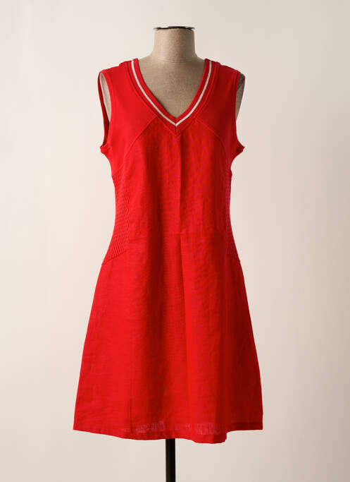 Robe mi-longue rouge MALOKA pour femme