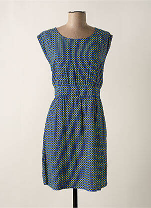 Robe courte manches courtes manches courtes bleu PRINCESSE NOMADE femme