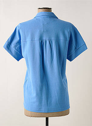 Polo stretch manches courtes bleu BRANDTEX femme