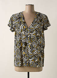 Blouse manches courtes manches courtes noir PRINCESSE NOMADE femme