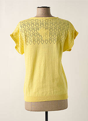 Pull stretch manches courtes jaune PRINCESSE NOMADE femme