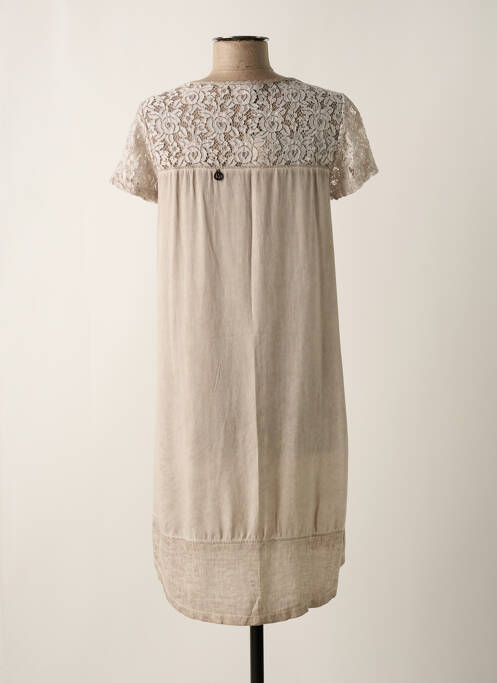 Robe mi-longue marron MALOKA pour femme