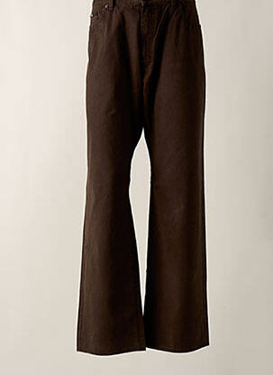 Pantalon droit tissage popeline taille normale marron HUGO BOSS homme