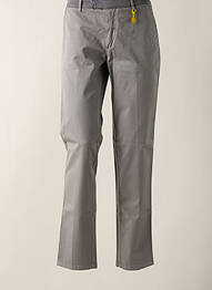 Pantalon chino fermeture zippée sous rabat avec crochet taille normale gris MANUEL RITZ homme