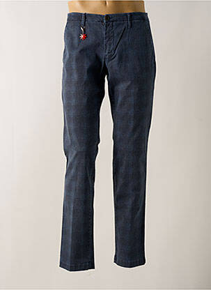 Pantalon chino stretch taille normale bleu MANUEL RITZ homme