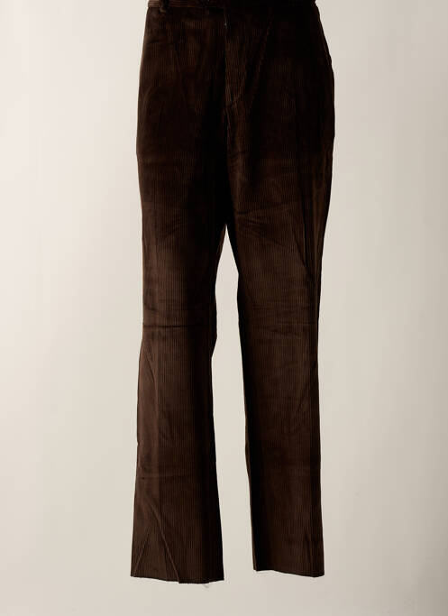 Pantalon droit marron BRUNO SAINT HILAIRE pour homme