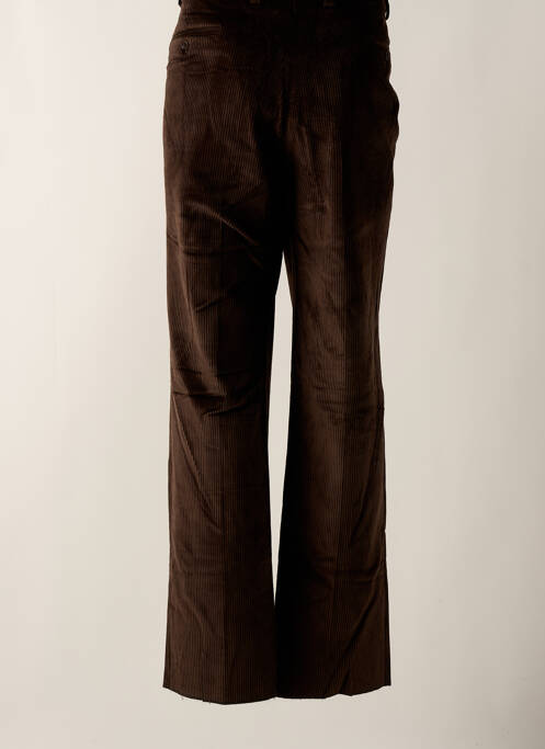 Pantalon droit marron BRUNO SAINT HILAIRE pour homme