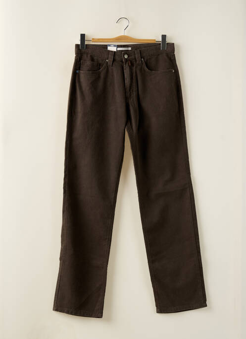 Pantalon droit marron BRUNO SAINT HILAIRE pour homme