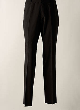 Pantalon slim fermeture zippée sous rabat avec crochet noir BRUNO SAINT HILAIRE homme