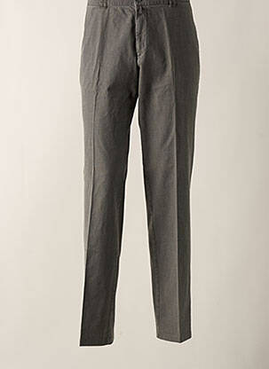 Pantalon slim fermeture zippée sous rabat boutonné gris BRUNO SAINT HILAIRE homme