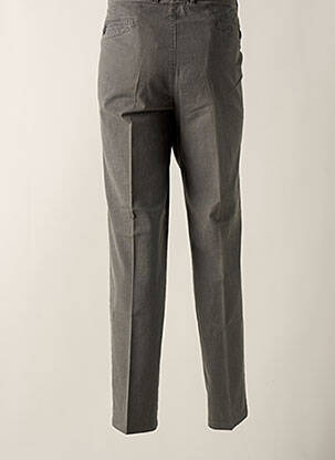 Pantalon slim fermeture zippée sous rabat boutonné gris BRUNO SAINT HILAIRE homme