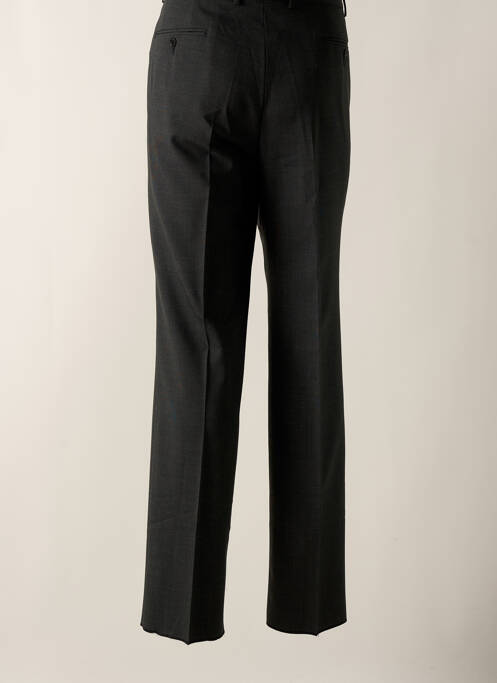 Pantalon droit fermeture zippée sous rabat avec crochet gris BRUNO SAINT HILAIRE homme