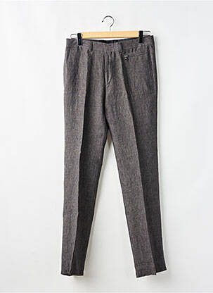 Pantalon droit tissage chiné taille haute gris LAGERFELD homme