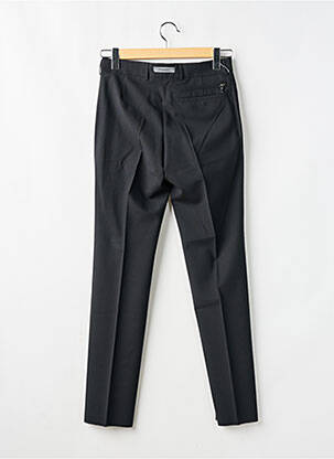 Pantalon droit fermeture zippée sous rabat avec crochet taille haute noir LAGERFELD homme