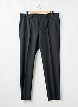 Pantalon droit fermeture zippée sous rabat avec crochet taille haute noir LAGERFELD homme