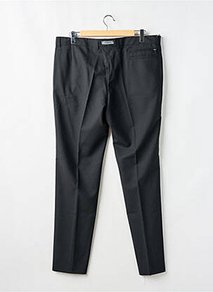 Pantalon droit fermeture zippée sous rabat avec crochet taille haute noir LAGERFELD homme
