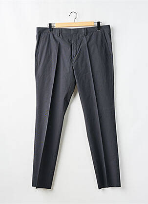 Pantalon droit fermeture zippée sous rabat avec crochet taille haute gris HUGO BOSS homme