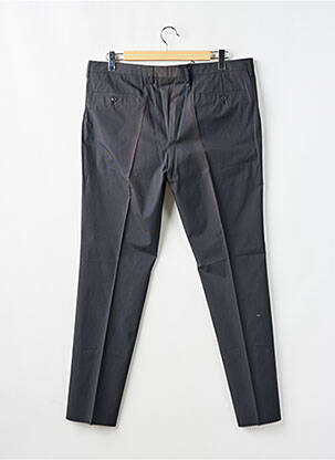 Pantalon droit fermeture zippée sous rabat avec crochet taille haute gris HUGO BOSS homme