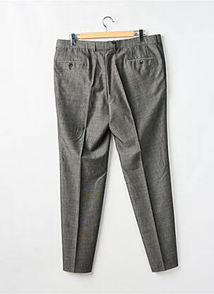 Pantalon droit tissage chiné taille haute gris HUGO BOSS homme