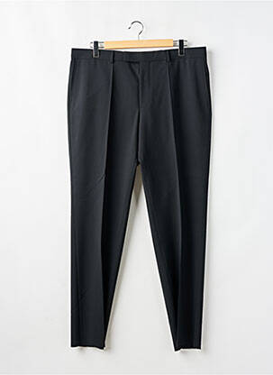 Pantalon droit fermeture zippée sous rabat avec crochet taille haute noir HUGO BOSS homme