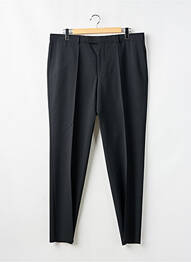 Pantalon droit fermeture zippée sous rabat avec crochet taille haute noir HUGO BOSS homme
