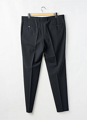 Pantalon droit fermeture zippée sous rabat avec crochet taille haute noir HUGO BOSS homme