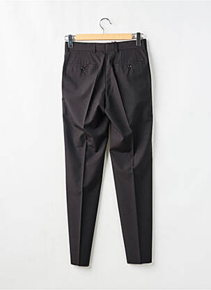 Pantalon droit fermeture zippée sous rabat avec crochet taille haute noir HUGO BOSS homme
