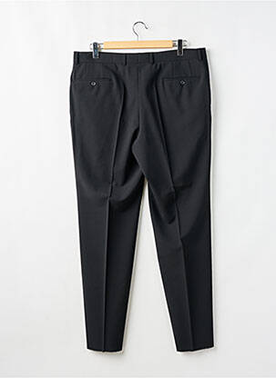 Pantalon droit fermeture zippée sous rabat avec crochet taille haute noir HUGO BOSS homme