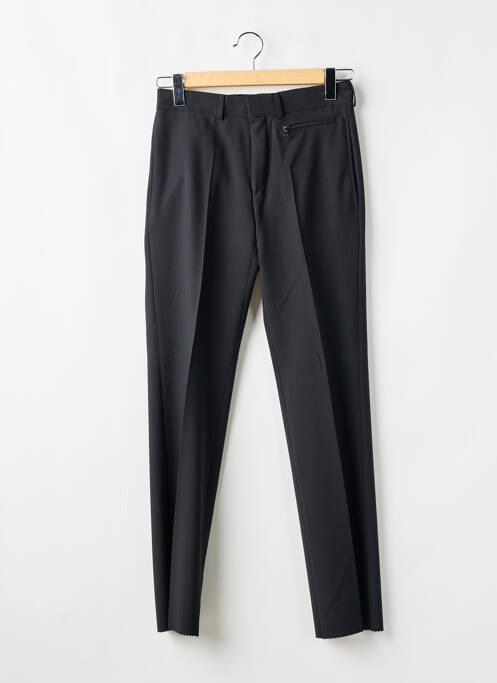 Pantalon droit fermeture zippée sous rabat avec crochet taille haute noir LAGERFELD homme