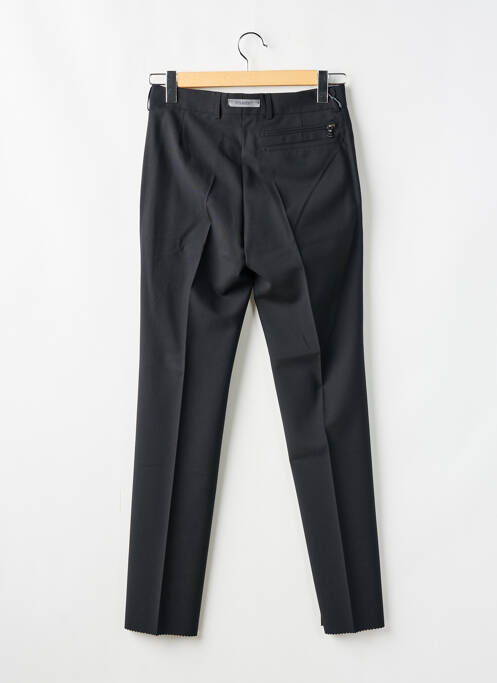 Pantalon droit fermeture zippée sous rabat avec crochet taille haute noir LAGERFELD homme