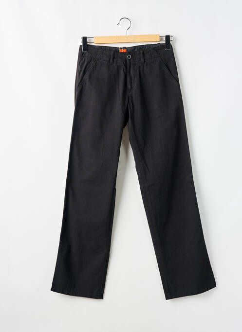 Pantalon droit tissage popeline taille normale noir HUGO BOSS homme