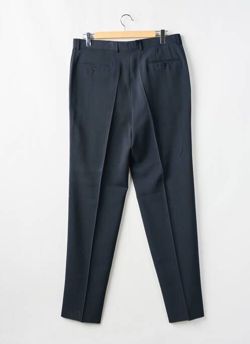 Pantalon droit fermeture zippée sous rabat avec crochet taille haute bleu HUGO BOSS homme