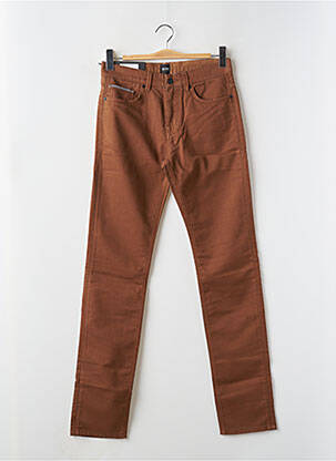 Pantalon slim stretch taille normale marron HUGO BOSS homme
