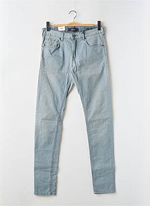Pantalon slim fermeture zippée sous rabat boutonné taille normale bleu MAISON SCOTCH homme