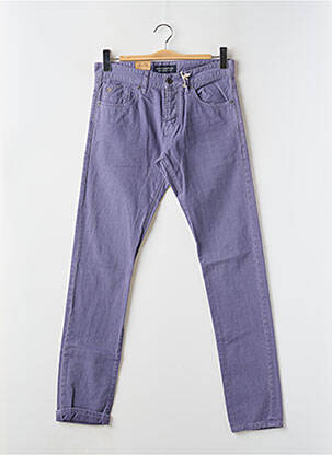Pantalon slim fermeture zippée sous rabat boutonné taille normale violet MAISON SCOTCH homme