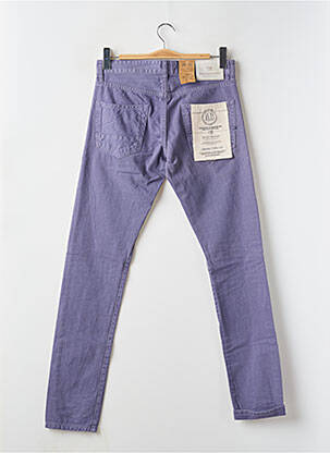Pantalon slim fermeture zippée sous rabat boutonné taille normale violet MAISON SCOTCH homme
