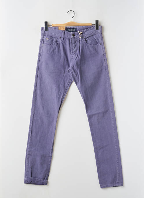 Pantalon slim fermeture zippée sous rabat boutonné taille normale violet MAISON SCOTCH homme