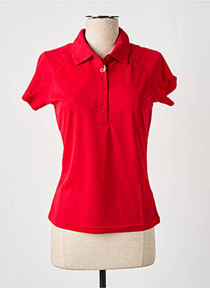 Polo stretch manches courtes rouge SLAZENGER femme