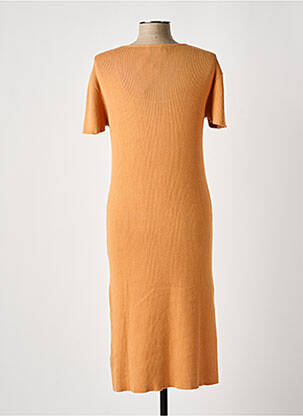 Robe mi-longue manches courtes manches courtes orange RODIER femme