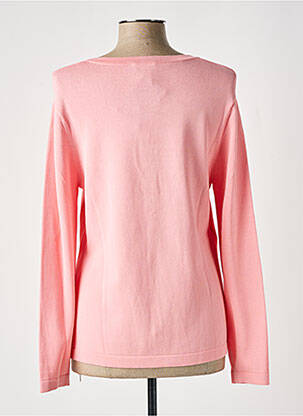 Gilet manches longues col rond rose WEILL femme