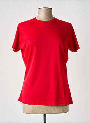 T-shirt stretch manches courtes rouge SLAZENGER femme