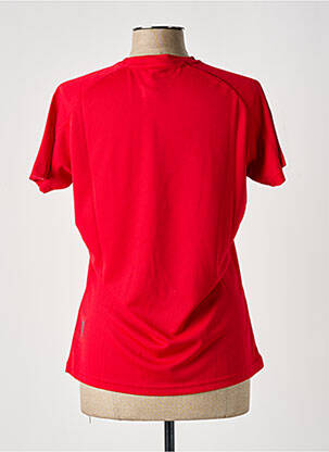 T-shirt stretch manches courtes rouge SLAZENGER femme