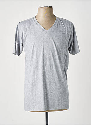 T-shirt coupe cintrée manches courtes gris SLAZENGER homme