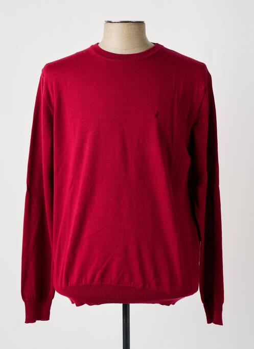 Pull rouge MCS pour homme