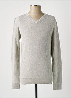 Pull col v manches longues gris GAASTRA homme