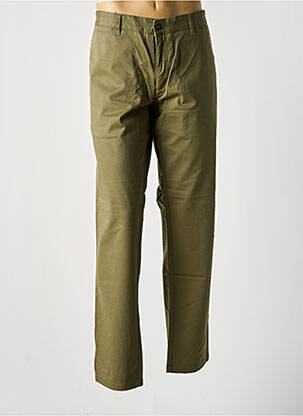 Pantalon chino tissage popeline taille normale vert LOIS homme