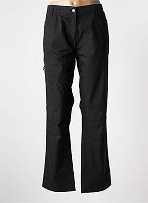 Pantalon droit fermeture zippée sous rabat boutonné noir TRESPASS femme