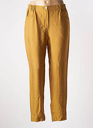 Pantalon slim taille élastique jaune MADO ET LES AUTRES femme